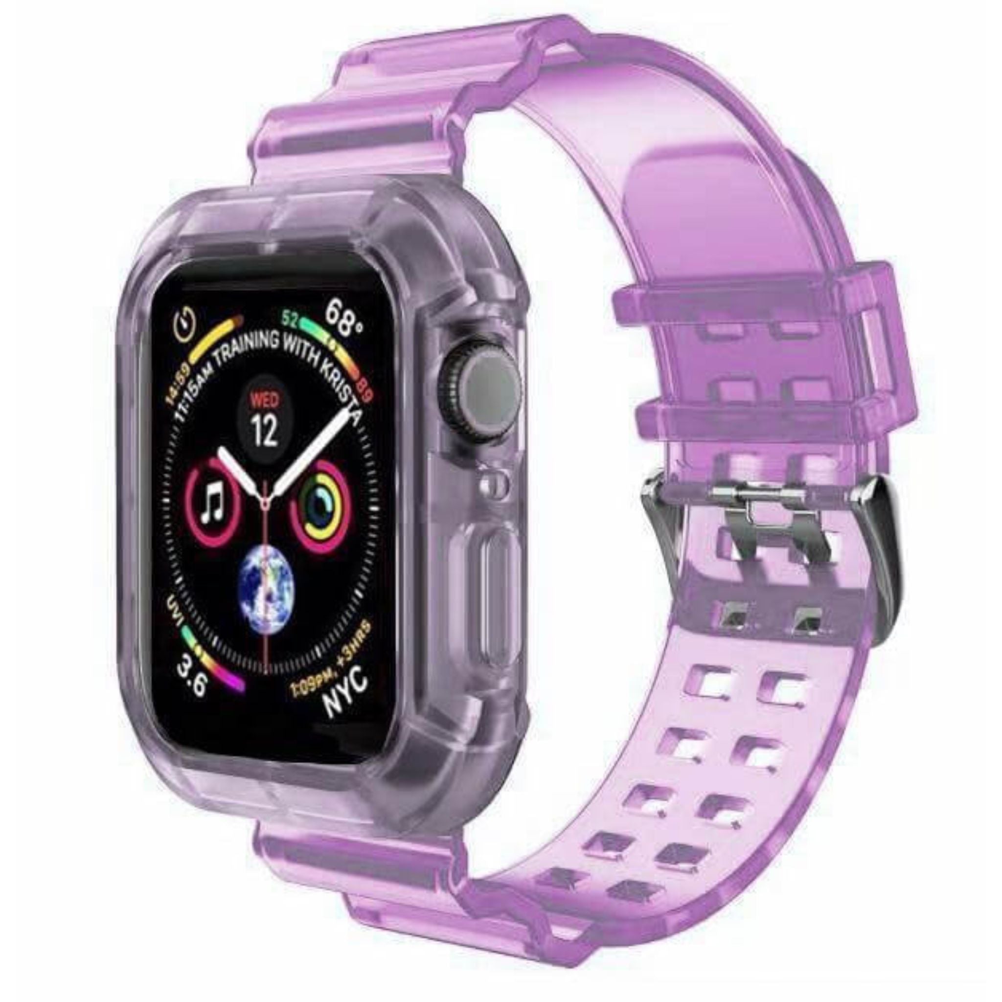 Retro Style Transparent Strap for Apple Watch®–Ultraviolet
