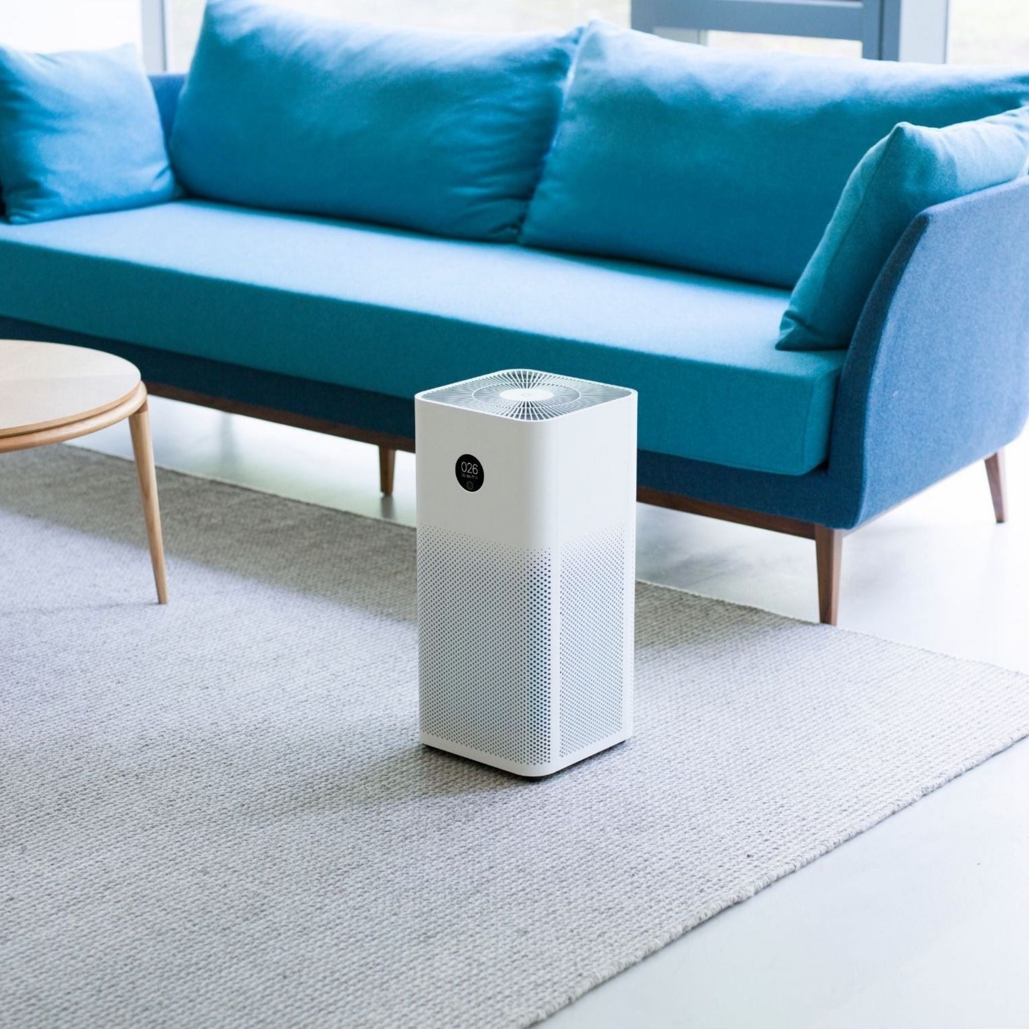 Mi Air Purifier 3H for home, high efficiency filter eliminate 99.97% smoke pollen dust, quiet for large space up to 484sq ft, for living room, bedroom