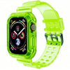 Retro Style Transparent Strap for Apple Watch®–Neon Lime