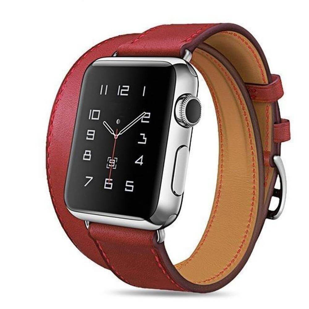 Genuine Double Tour Bracelet Leather Band for Apple Watch-Leather Band-800X
