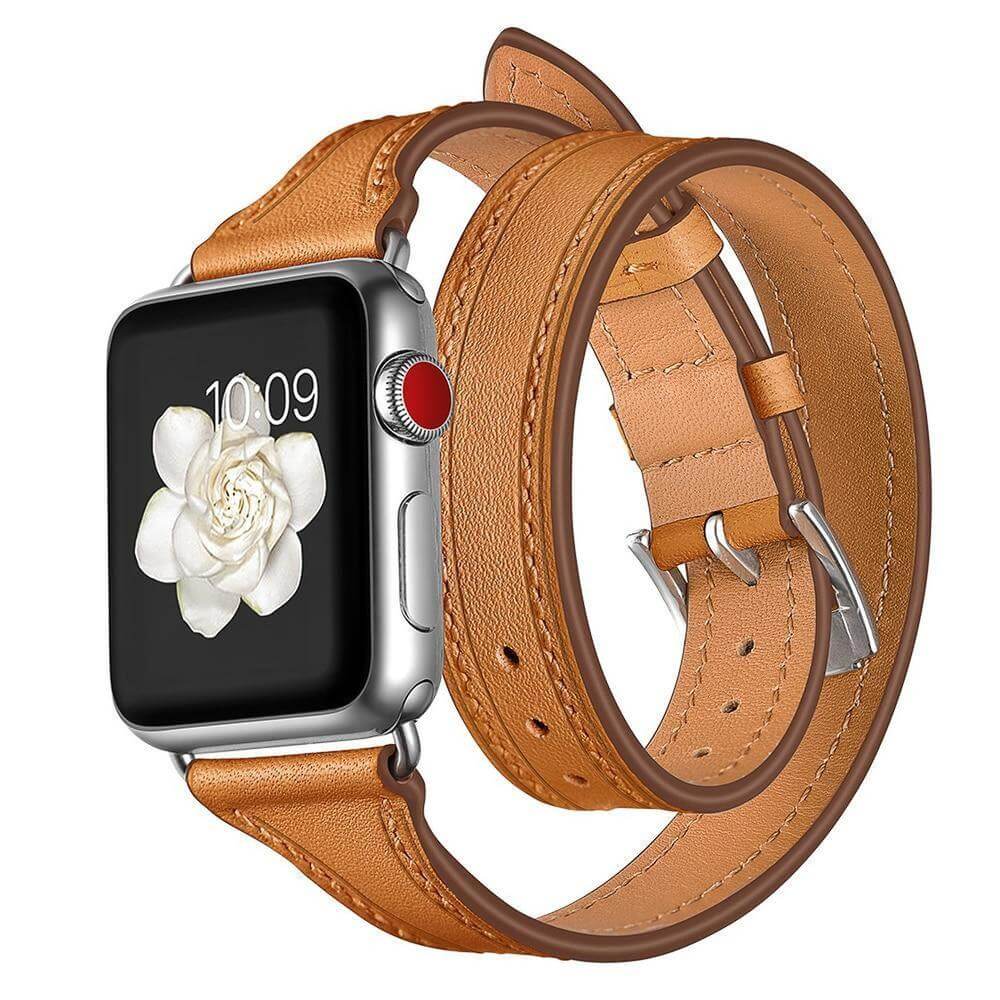 Genuine Leather Double Tour Loop for Apple Watch-Leather Band-800X