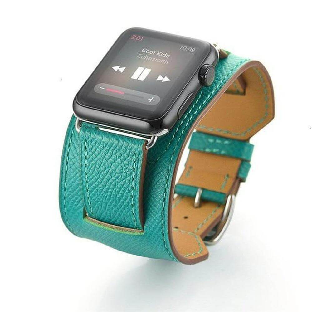 Luxury Genuine Double Layer Leather Band Bracelet Strap for Apple Watch-Leather Band-800X