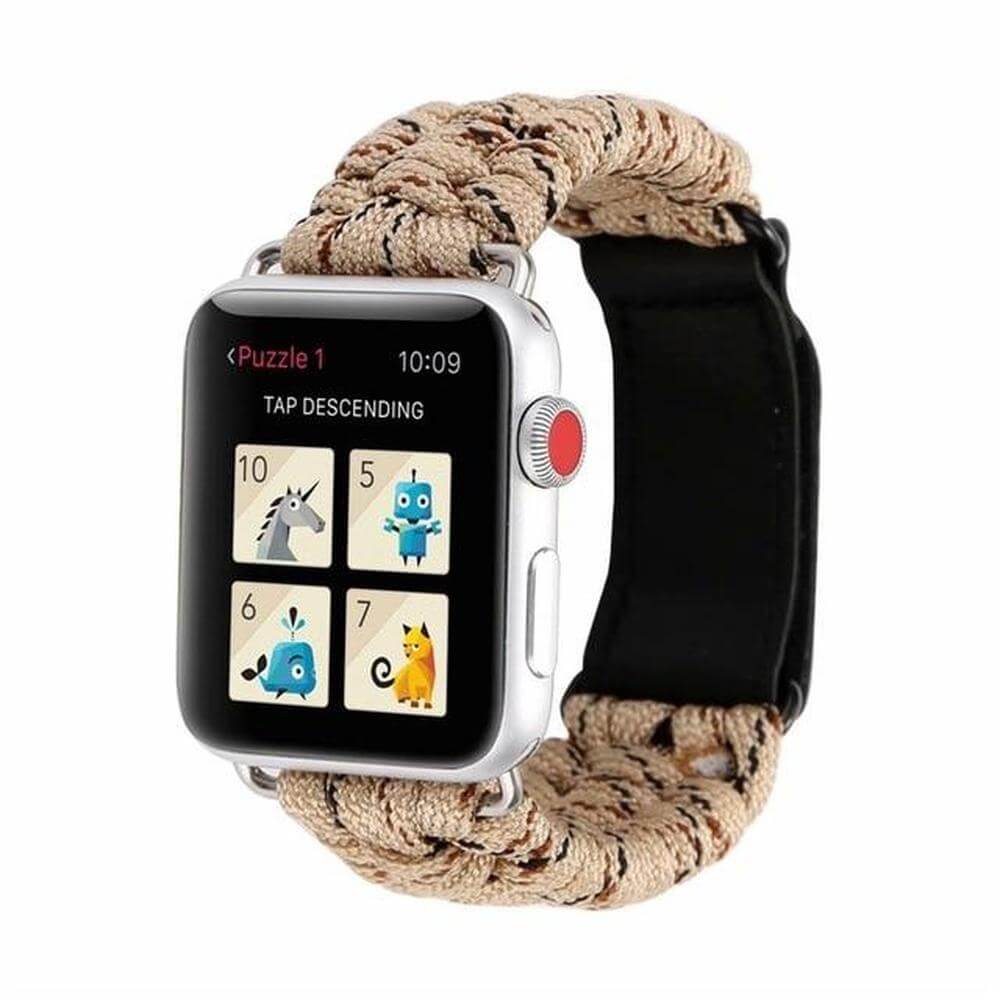 Paracord Survival Velcro Bracelet for Apple Watch-Nylon Band-800X