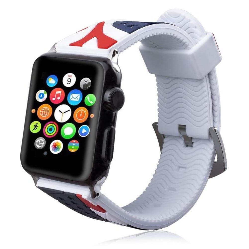 Patriot Edition American Flag Silicone Strap for Apple Watch-Silicone Band-800X