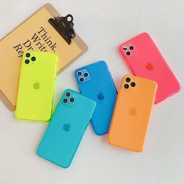 Neon Transparent Protective iPhone Case