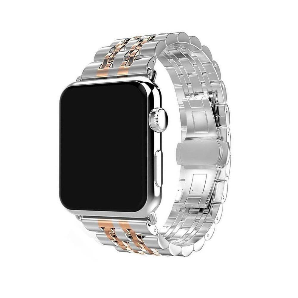 Stainless Steel 7 Beads Replacement Band for Apple Watch-Stainless Steel Band-800X