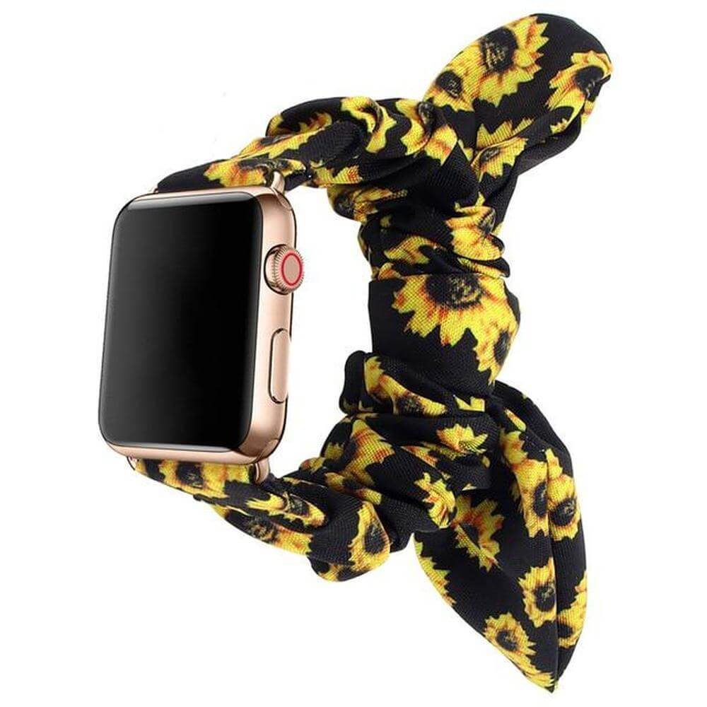 Women's Elastic Scrunchie Wrist Band for Apple Watch